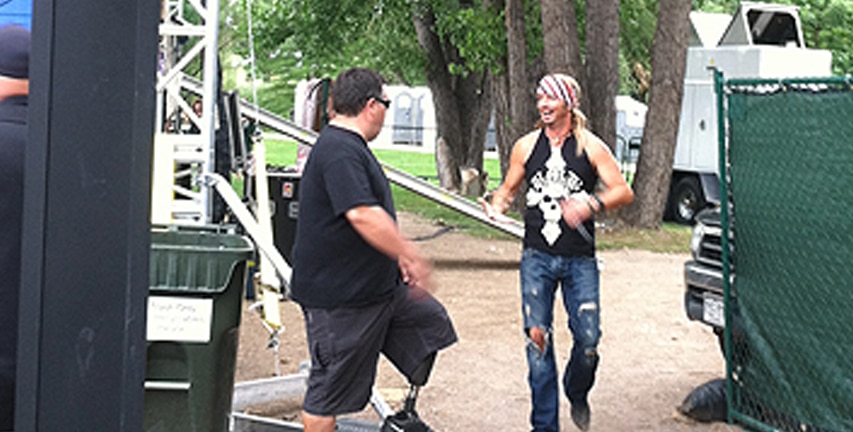 Sunset Limos backstage with Brett Michaels.