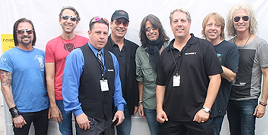 Sunset Limos backstage with Foreigner